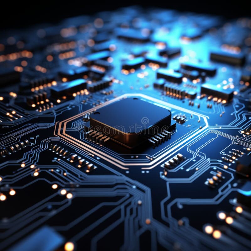 3Drendering of a circuit board background with intricate connections vector illustration