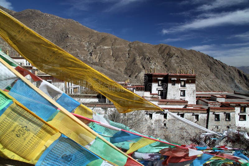 The Drepung Monastery, Lhasa, Tibet stock photos