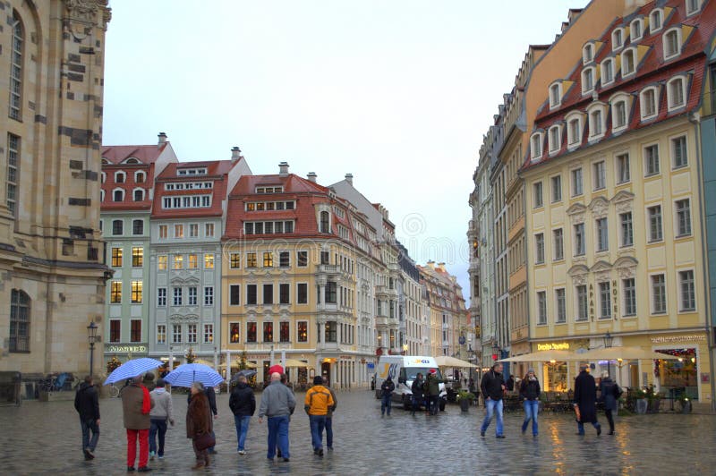 Dresden rainy day editorial photo. Image of traditional 49211481