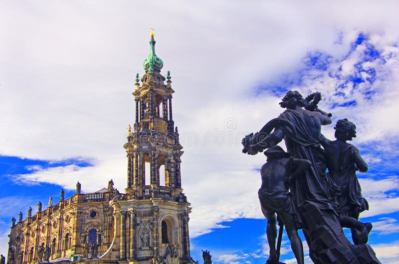 Dresden landscape stock photo. Image of bridge, light 35382214
