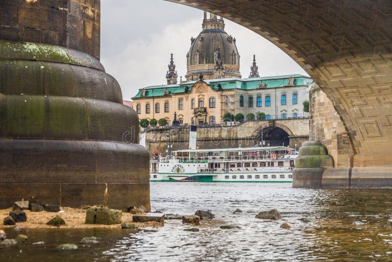 Dresden on water at night stock photo. Image of germantown 9530650