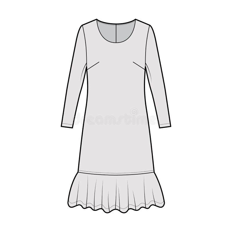 Drop Waist Dress Stock Illustrations – 116 Drop Waist Dress Stock ...