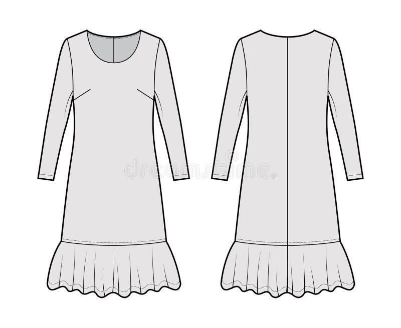 Drop Waist Dress Stock Illustrations – 116 Drop Waist Dress Stock ...
