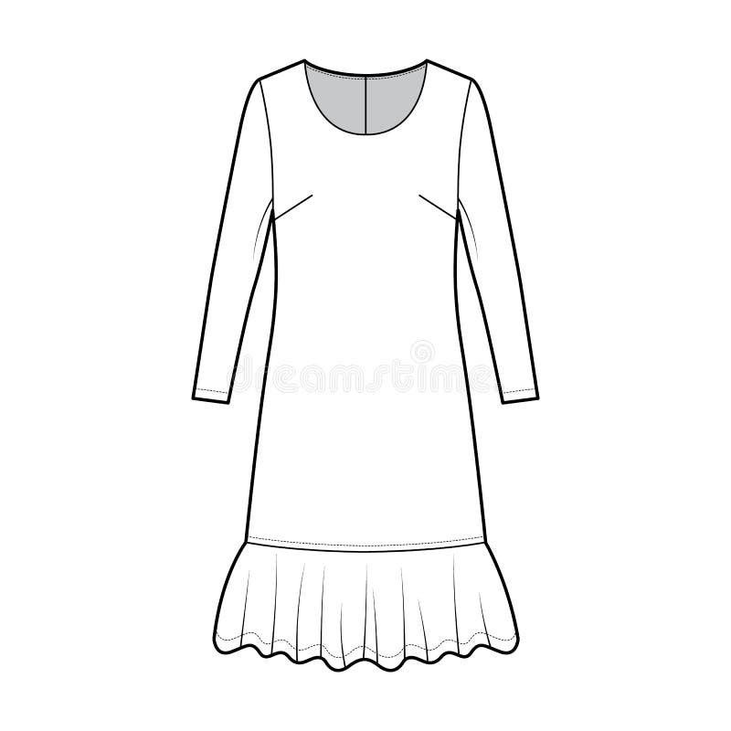 Drop Waist Dress Stock Illustrations – 116 Drop Waist Dress Stock ...