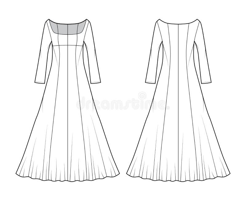 Dress Maxi Stock Illustrations – 2,661 Dress Maxi Stock Illustrations ...