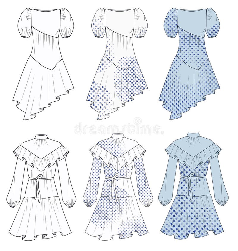 Fashion Flat Sketch Dresses Stock Illustrations – 552 Fashion Flat Sketch  Dresses Stock Illustrations, Vectors & Clipart - Dreamstime