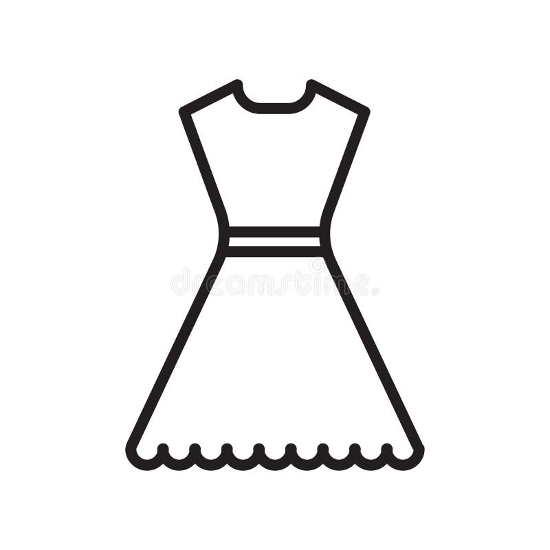 Dress Icon Vector Isolated On White Background, Dress Sign Stock Vector ...