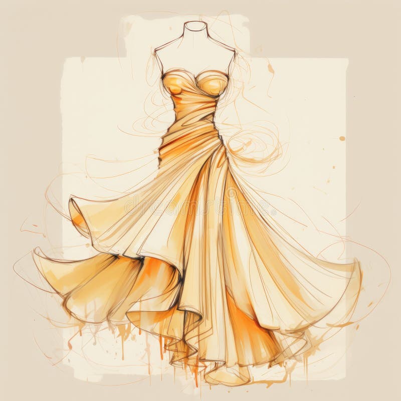 Gown Clothing Formal Wear Fashion Sketch - Drawing Transparent PNG -  700x1026 - Free Download on NicePNG