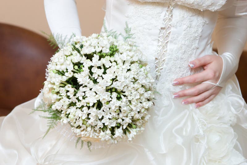 Dress and Snowdrop Flower Bouquet Stock Image - Image of snowdrop ...