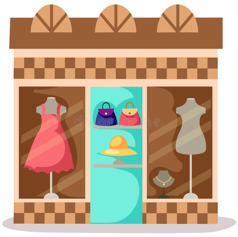 Beautiful Fashion Boutique Frontdoor. Stock Vector Illustration of commerce, market 16937272
