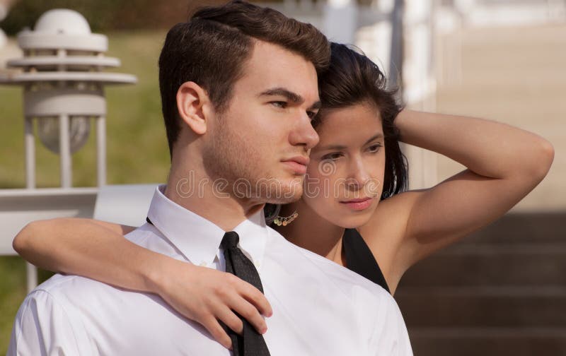 Dressed Up Couple Outside stock photo. Image of outdoors 67493304