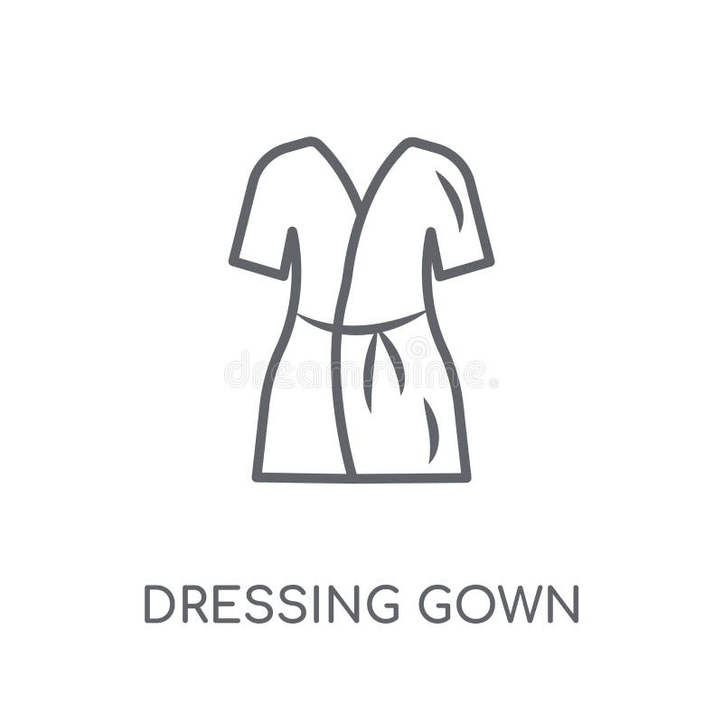 Dressing Gown Linear Icon. Modern Outline Dressing Gown Logo Con Stock ...