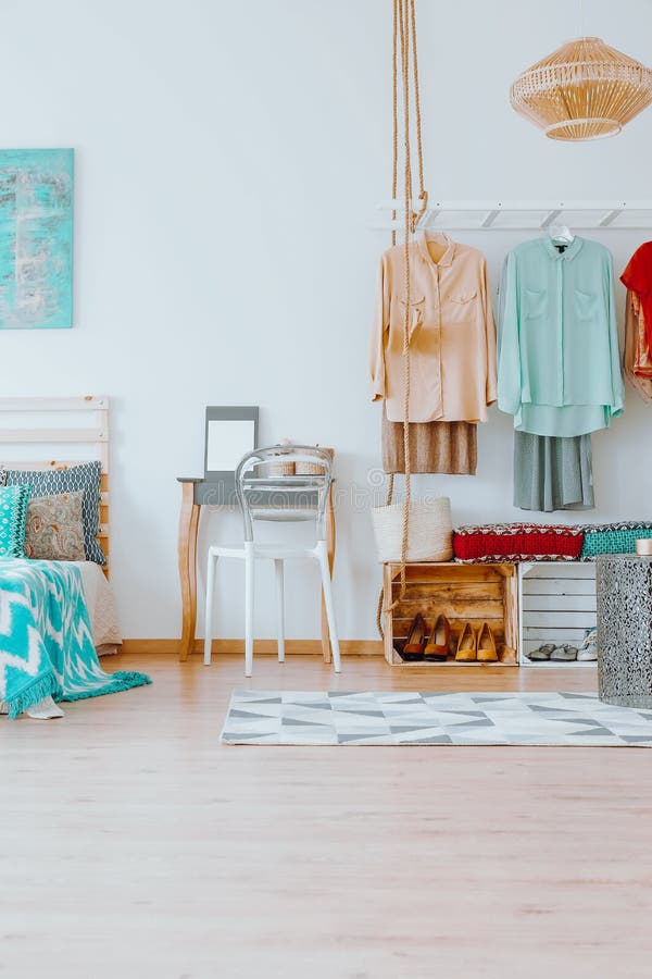 Dressing table and chair stock image. Image of boho, dressing 95970333