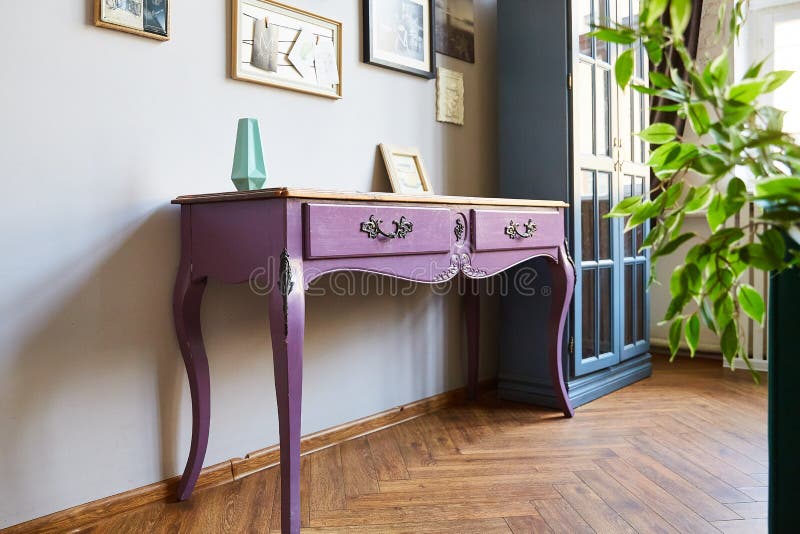 Dressing table in the room of Vintage country house interior . 1920s style. royalty free stock image Dressing table in the room of Vintage country house interior . 1920s style. royalty free stock image