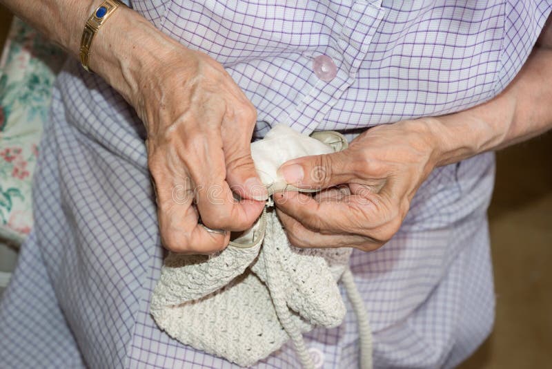 Dressmaker Weaving a Cushion Stock Image - Image of hobby, grandma ...