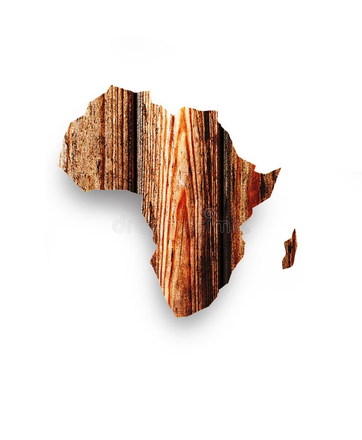 Drewniana Africa mapa