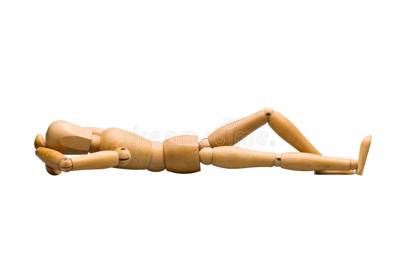 Drewnianego mannequin łgarski puszek obraz stock Drewnianego mannequin łgarski puszek obraz stock
