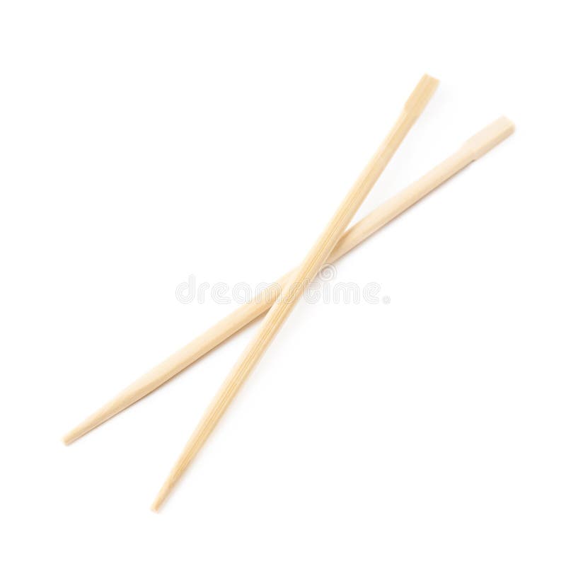 Drewniani suszi chopsticks odizolowywający obraz stock