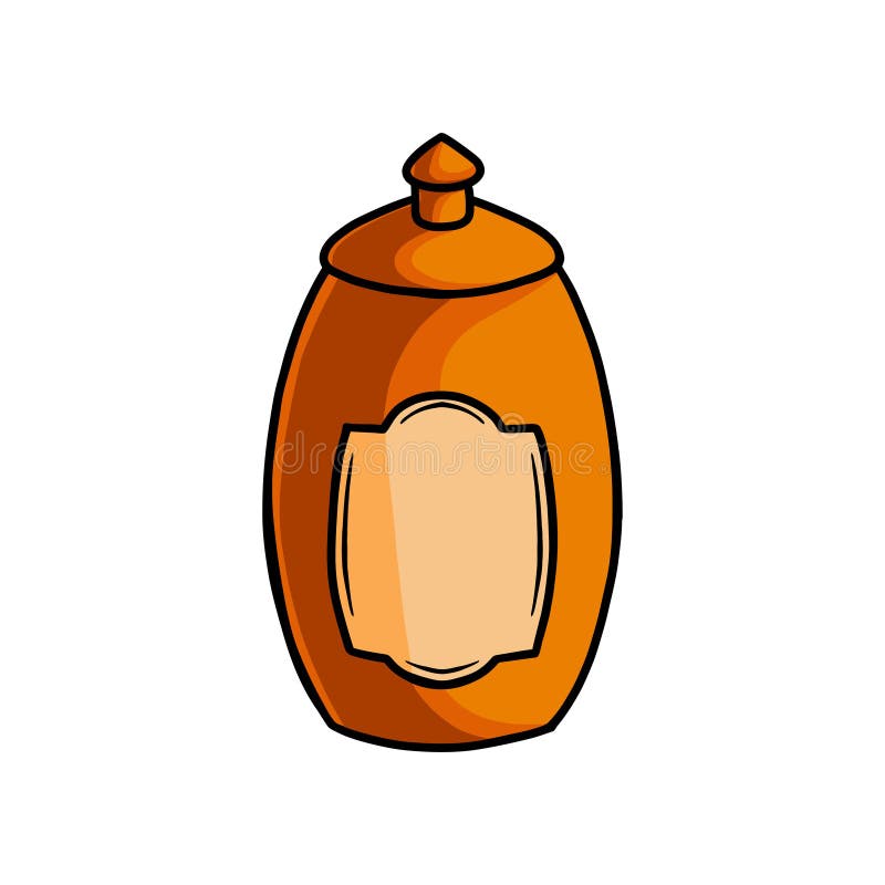 Drewniany słodki miodowy słój, kuchenny babcia garnek royalty ilustracja Drewniany słodki miodowy słój, kuchenny babcia garnek royalty ilustracja