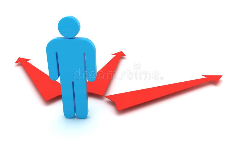 Drie richtingen vector illustratie