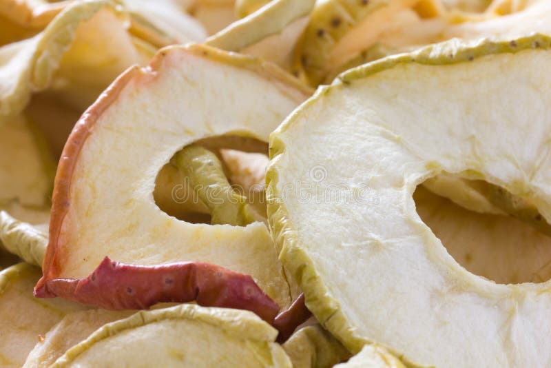 Dried Apple Chunks Side View Stock Photo Image of white, food 28143160