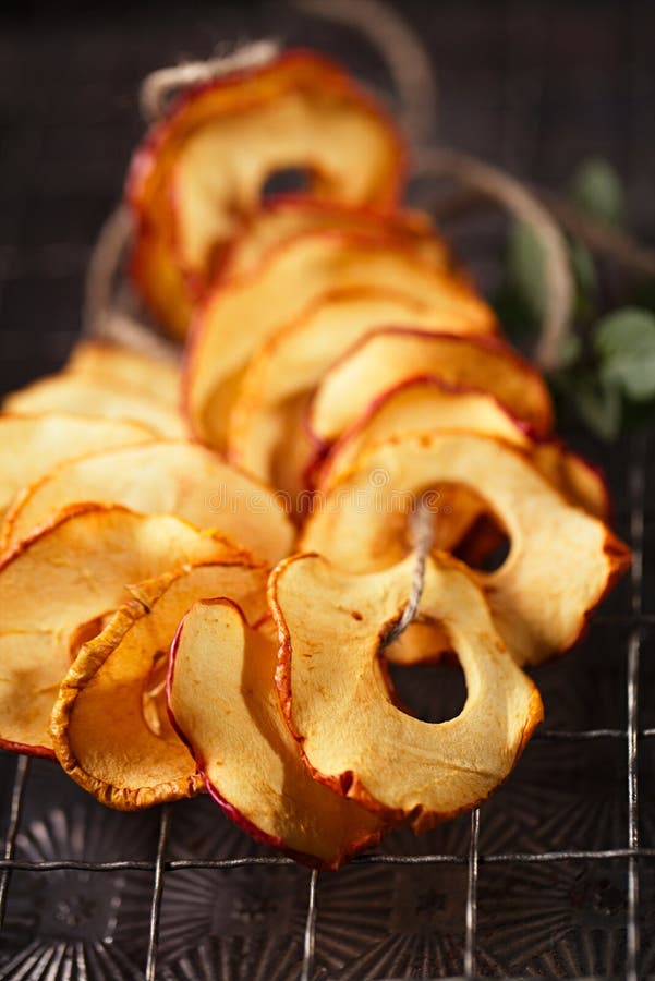 Dried apple slices stock image. Image of chips, metal 78983303