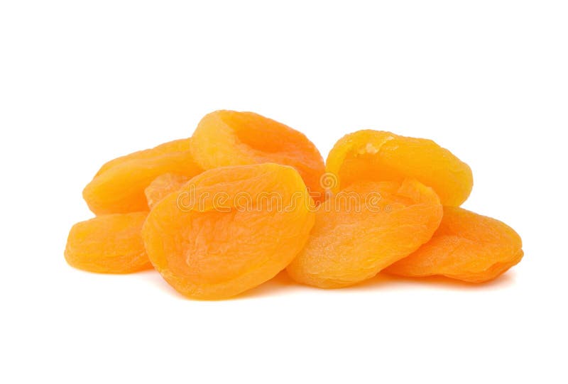 Dried Apricots Isolated on White Stock Photo Image of healthy, macro