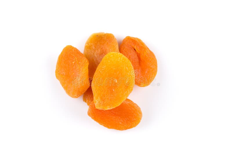 Dried Apricots on White Background Stock Image Image of dried, orange