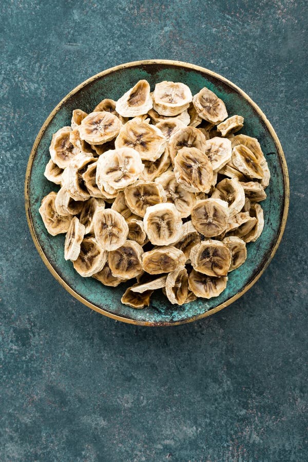 Dried Banana Chips and Fresh Bananas Stock Image Image of tasty