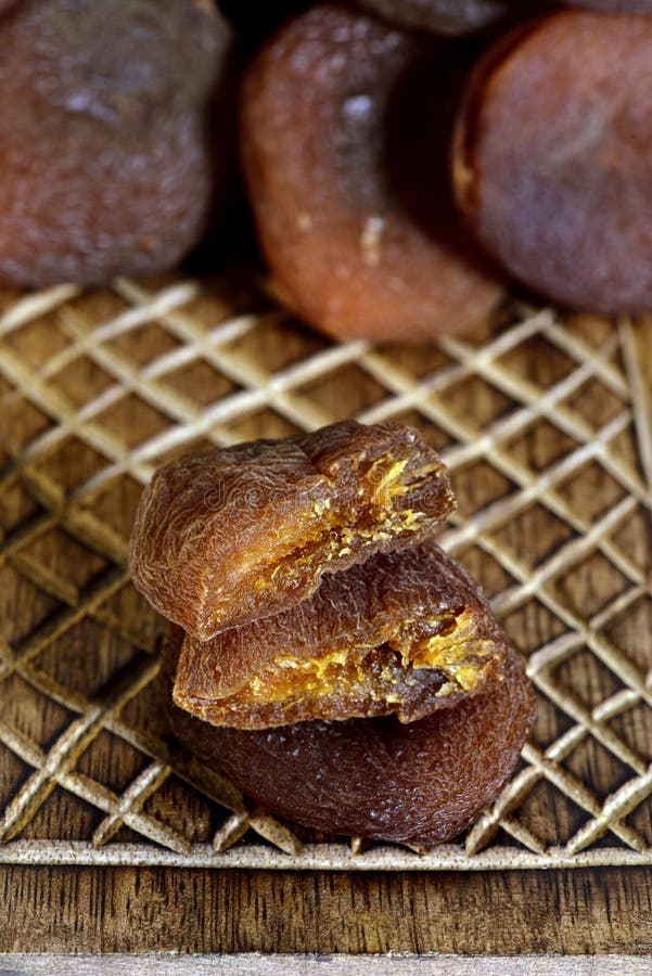 Dried Black Apricots on Wood Box Stock Image Image of sweet, snack