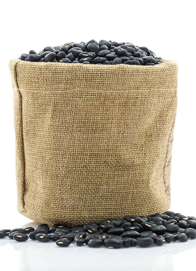 Dried Black Beans in Sacks Fodder Stock Photo Image of legume