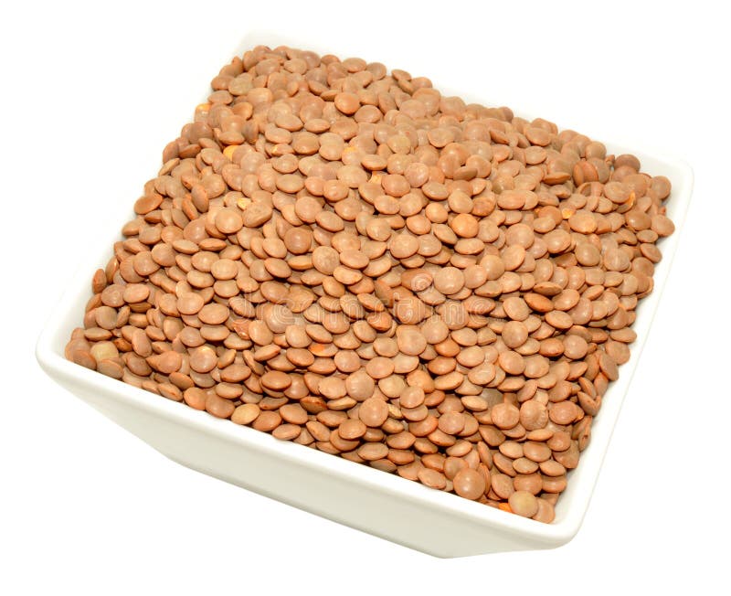 Dried brown Lentils stock photo. Image of bowl, lentils 54580242