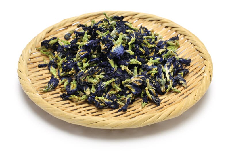 Dried Butterfly Pea Flowers Stock Image Image of drink, bamboo 47472703