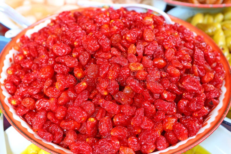 A Dried Cherry Tomatoes in Market Stock Photo Image of fruit