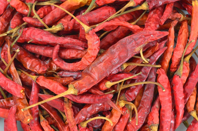 Dried Chili Peppers stock image. Image of vegetable, heat 24445309