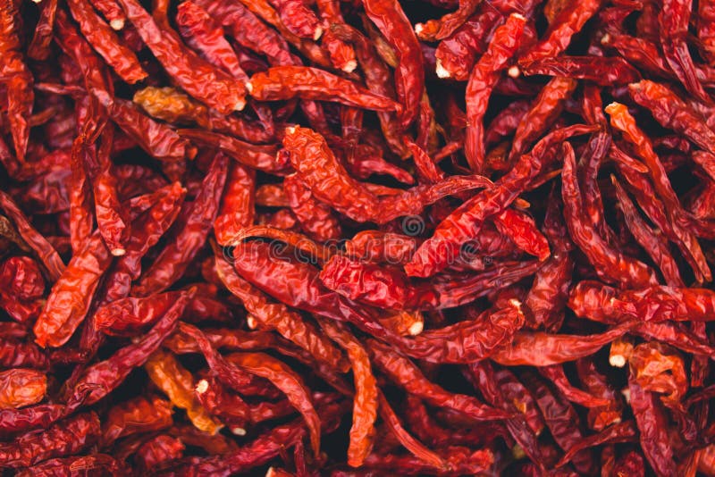 Dried Chilli Red Chilli Spices Garnish Hot Spicy Stock Photo - Image of ...