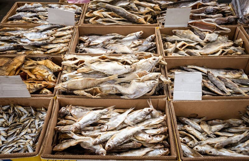 Dried fish at market stock image. Image of prepared, preparation 82340761
