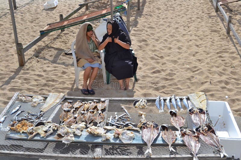 Dried fish in Portugal royalty free stock photo