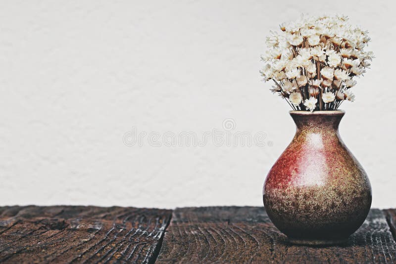 Dried flowers in the vase stock photos Dried flowers in the vase stock photos