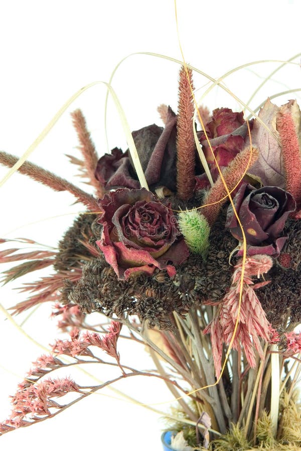 Dried flowers and wheat