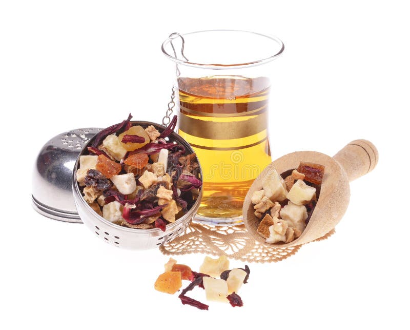 Dried fruit tea stock photo. Image of glass, container 43228054