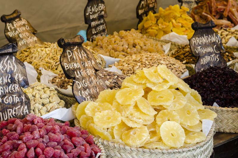 Dried Fruits Assortment at Market Stock Image Image of assortment