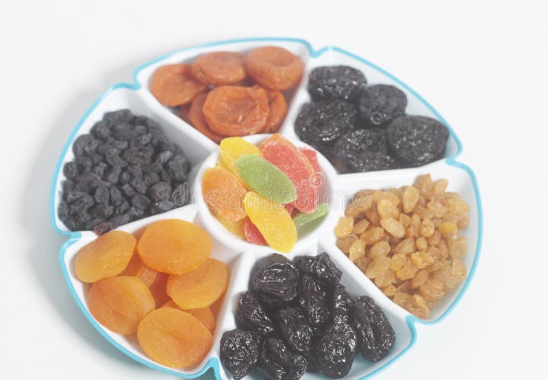 Dried fruits on plate stock image. Image of fruit, natural 130905773