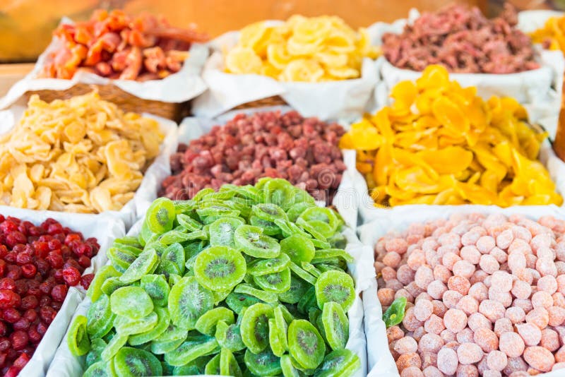 Dried fruits stock photo. Image of orange, shopping, market 95439482