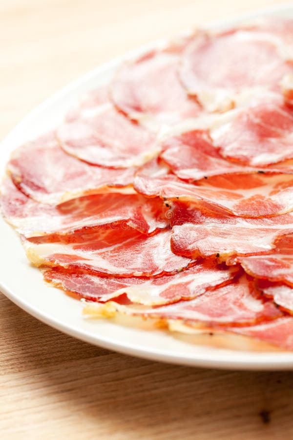 Dried ham stock photo. Image of cuisine, isolated, dinner 15549916