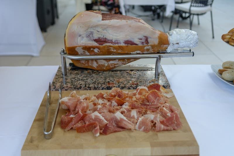 Dried Ham Also Known As Prosciutto Stock Photo Image of expensive