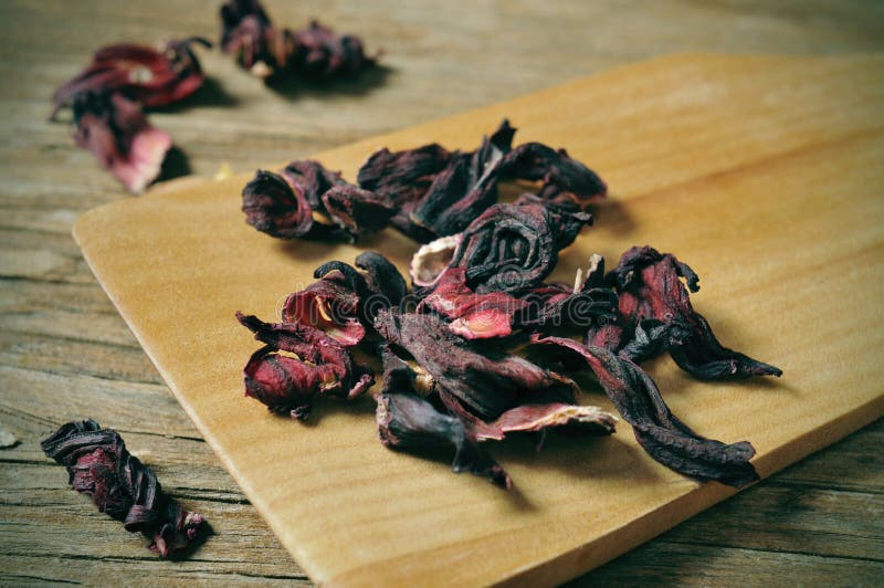 Dried hibiscus flowers stock image. Image of cookery 42401065