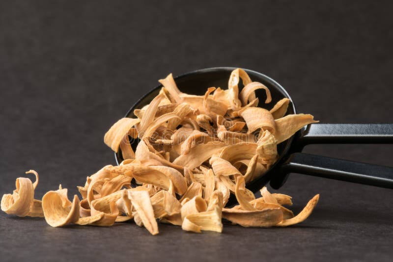 Dried Orange Blossoms Spilled from a Spice Jar Stock Photo Image of
