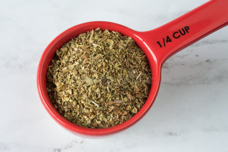 Dried Oregano in a Measuring Cup Stock Photo Image of herb, dried