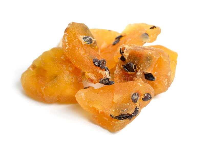 Dried Passion Fruit Isolated on White Background Stock Image Image of